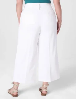 Perfect Drape^Lane Bryant High-Rise Perfect Drape Wide Leg Capri Pant Ivory Rose