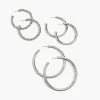 Earrings^Lane Bryant Hoop Earrings 3 Pack Silver