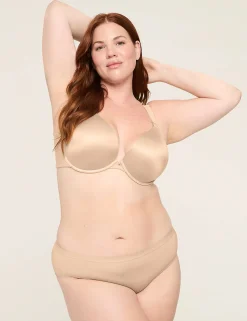 Plunge Bras^Lane Bryant Invisible Backsmoother Boost Plunge Bra Cafe