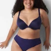 Plunge Bras^Lane Bryant Invisible Backsmoother Boost Plunge Bra Navy