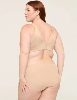 Plunge Bras^Lane Bryant Invisible Backsmoother Boost Plunge Bra Cafe