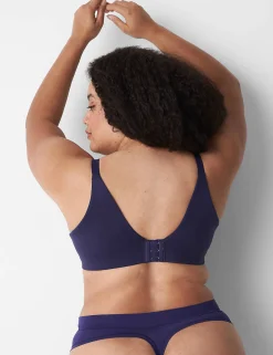Plunge Bras^Lane Bryant Invisible Backsmoother Boost Plunge Bra Navy