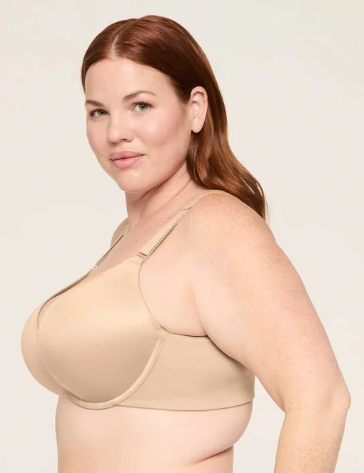 Plunge Bras^Lane Bryant Invisible Backsmoother Boost Plunge Bra Cafe