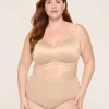 F To K Cups^Lane Bryant Invisible Backsmoother Lightly Lined Full Coverage No-Wire Bra Cafe
