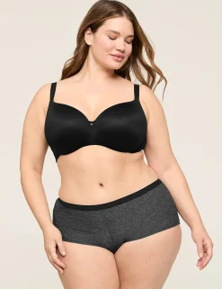 Balconette Bras^Lane Bryant Invisible Backsmoother Lightly Lined Balconette Bra Black