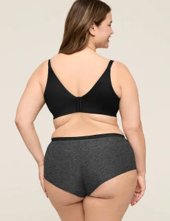 Balconette Bras^Lane Bryant Invisible Backsmoother Lightly Lined Balconette Bra Black