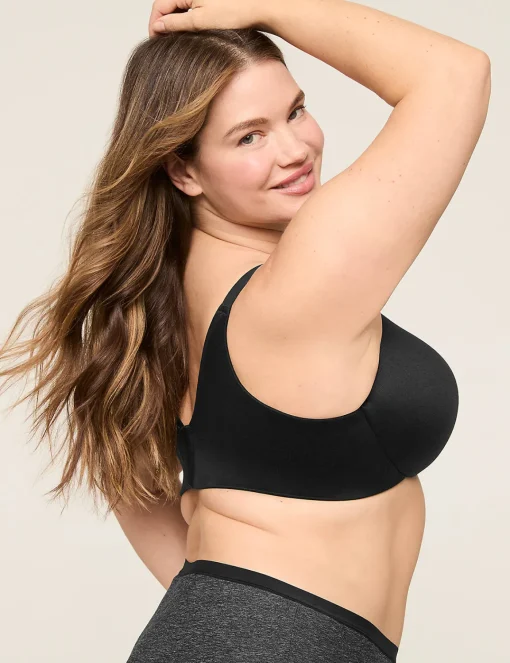 Balconette Bras^Lane Bryant Invisible Backsmoother Lightly Lined Balconette Bra Black