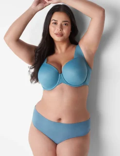 Thong Panties^Lane Bryant Invisible Edge Thong Brittany Blue