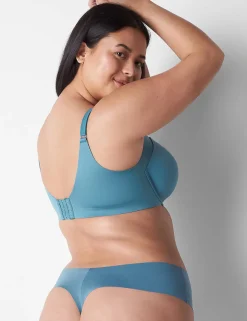 Thong Panties^Lane Bryant Invisible Edge Thong Brittany Blue