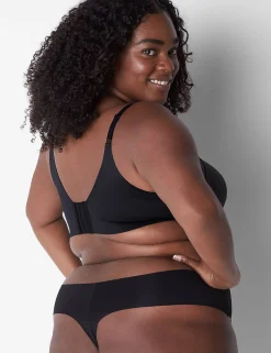 Thong Panties^Lane Bryant Invisible Edge Thong Black