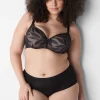 Underwire Bras^Lane Bryant Invisible Lace Backsmoother Balconette Bra Black