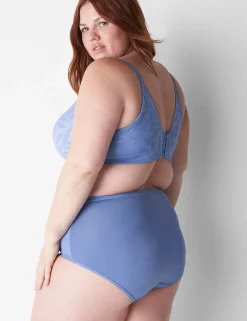 Underwire Bras^Lane Bryant Invisible Lace Backsmoother Balconette Bra Bleached Denim