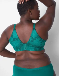 Underwire Bras^Lane Bryant Invisible Lace Backsmoother Lightly Lined Balconette Bra Quetzal Green