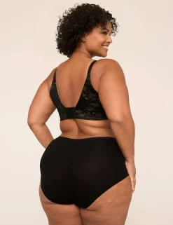 Full Coverage Bras^Lane Bryant Invisible Lace Backsmoother Lightly Lined Full Coverage Bra Black