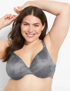 Full Coverage Bras^Lane Bryant Invisible Lace Backsmoother Lightly Lined Full Coverage Bra Quiet Shade
