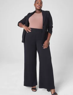 Wide Leg^Lane Bryant Journey Knit High-Rise Wide Leg Pant Black