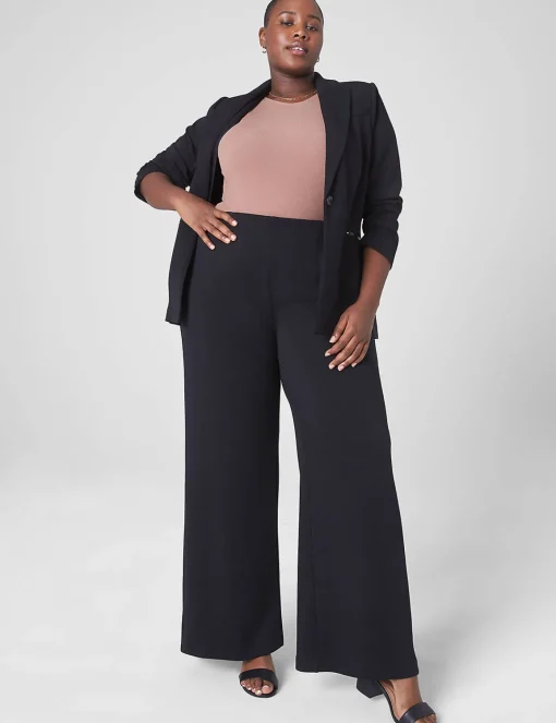 Wide Leg^Lane Bryant Journey Knit High-Rise Wide Leg Pant Black