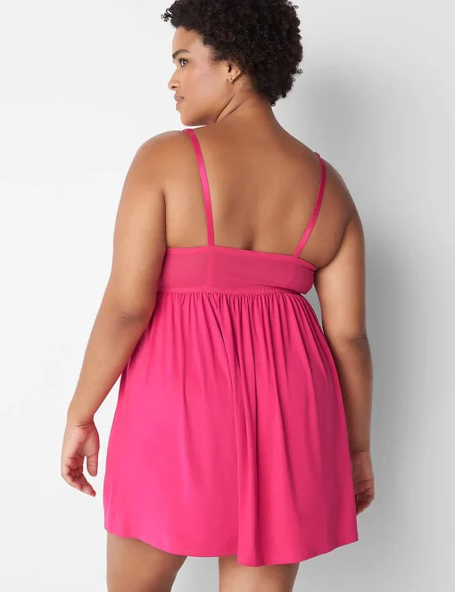 Slips & Babydolls^Lane Bryant Lace Babydoll Pink Yarrow