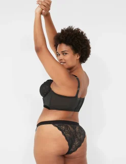 Sexy Panties^Lane Bryant Lace Brazilian Panty Black