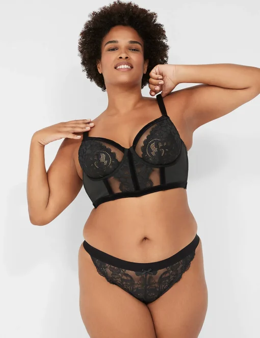 Sexy Panties^Lane Bryant Lace Brazilian Panty Black
