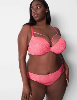 Sexy Panties^Lane Bryant Lace Cheeky Panty Sun Kissed Coral