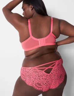 Sexy Panties^Lane Bryant Lace Cheeky Panty Sun Kissed Coral