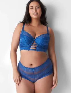 Cheeky Panties^Lane Bryant Lace Cheeky Short Panty Beaucoup Blue