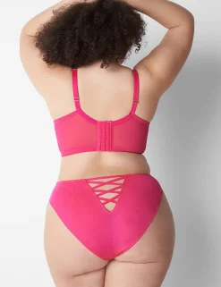 Balconette Bras^Lane Bryant Lace Longline Boost Balconette Bra Pink Yarrow