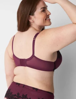 Sexy Bras^Lane Bryant Lace Max Boost Plunge Bra Grape Wine