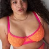 T-Shirt Bras^Lane Bryant Lace Unlined Demi Bra Orange Clown Fish