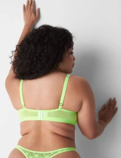 T-Shirt Bras^Lane Bryant Lace Unlined Demi Bra Green Gecko