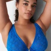 Underwire Bras^Lane Bryant Lace Unlined High Apex Bra Electric Blue