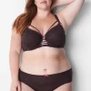 Sexy Panties^Lane Bryant Lace-Back Cheeky Panty Chocolate Plum