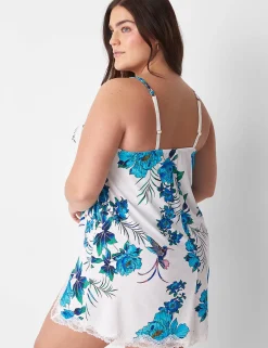 Slips & Babydolls^Lane Bryant Lace-Trim Slip Peony Floral