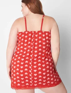 Chemises^Lane Bryant Lace-Trim Slip Sexy Heart