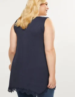 The Tee Shop^Lane Bryant Lace-Trim Swing Tank Night Sky