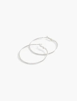 Earrings^Lane Bryant Large Hoop Silver Tone