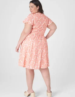 Casual^Lane Bryant Lena Surplice-Neck Fit & Flare Dress Alexis Floral