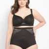 Level 3 - Contour^Lane Bryant Level 3 Contouring High-Waist Brief With Lace Inserts Black
