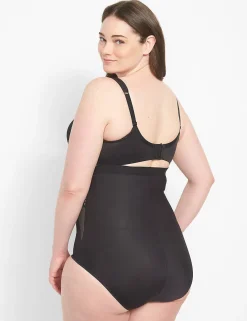 Level 3 - Contour^Lane Bryant Level 3 Contouring High-Waist Brief With Layered Lace Black