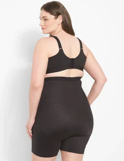 Level 3 - Contour^Lane Bryant Level 3 Contouring High-Waist Thigh Shaper With Lace Inserts Black
