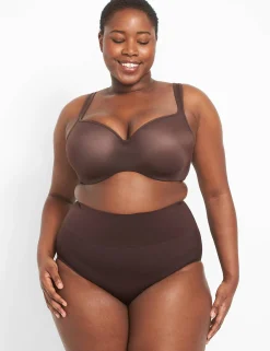 Level 2 - Shape^Lane Bryant Level 2 Shaping High-Waist Full Brief Panty Chocolate Plum