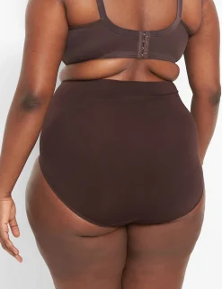 Level 2 - Shape^Lane Bryant Level 2 Shaping High-Waist Full Brief Panty Chocolate Plum