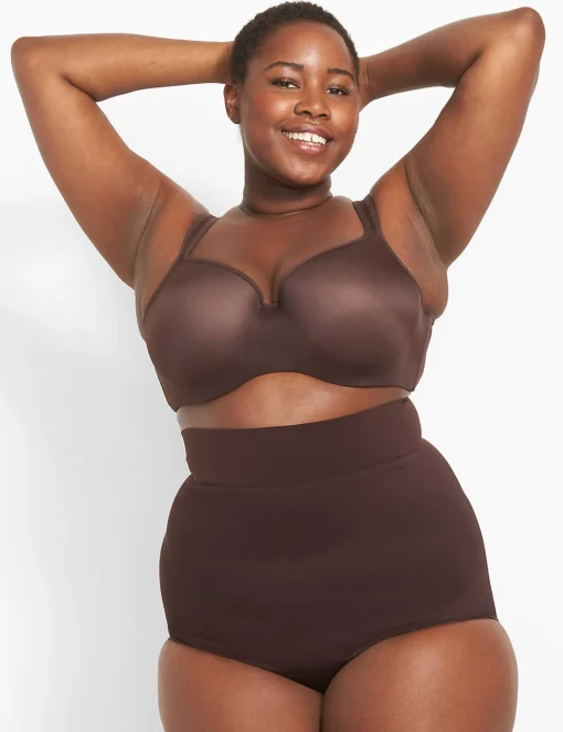 Level 2 - Shape^Lane Bryant Level 2 Shaping Ultra High-Waist Brief Chocolate Plum
