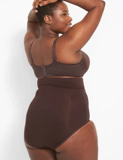 Level 2 - Shape^Lane Bryant Level 2 Shaping Ultra High-Waist Brief Chocolate Plum