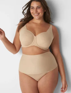 Level 2 - Shape^Lane Bryant Level 2 Totally Smooth High-Waist Thong Cafe