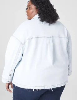 Jackets^Lane Bryant Light Wash Denim Shacket Light Denim