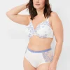 F To K Cups^Lane Bryant Lightly Lined Full Coverage Bra With Lace Bright White