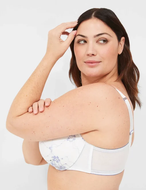 F To K Cups^Lane Bryant Lightly Lined Full Coverage Bra With Lace Bright White