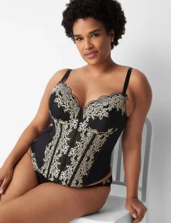 Bodysuits & Playsuits^Lane Bryant Lightly Lined Lace Corset Black